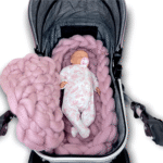Babynest Merinowolle mit Decke Baby Pink Zusatzbild-1