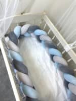 Bettschlange Velours Blue Grey Hauptbild