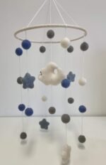 Baby mobile cloud handmade main image