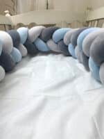 Bettschlange Velours Blue Grey Zusatzbild-2