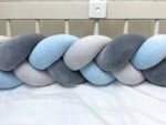 Bettschlange Velours Blue Grey Zusatzbild-3