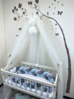 Bettschlange Velours Blue Grey Zusatzbild-1