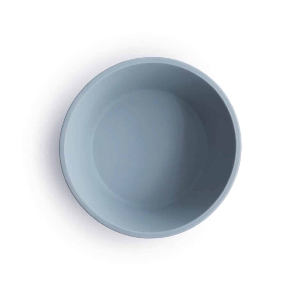 Ciotola in silicone Mushie con ventosa, colore azzurro polvere (Immagine aggiuntiva-1)