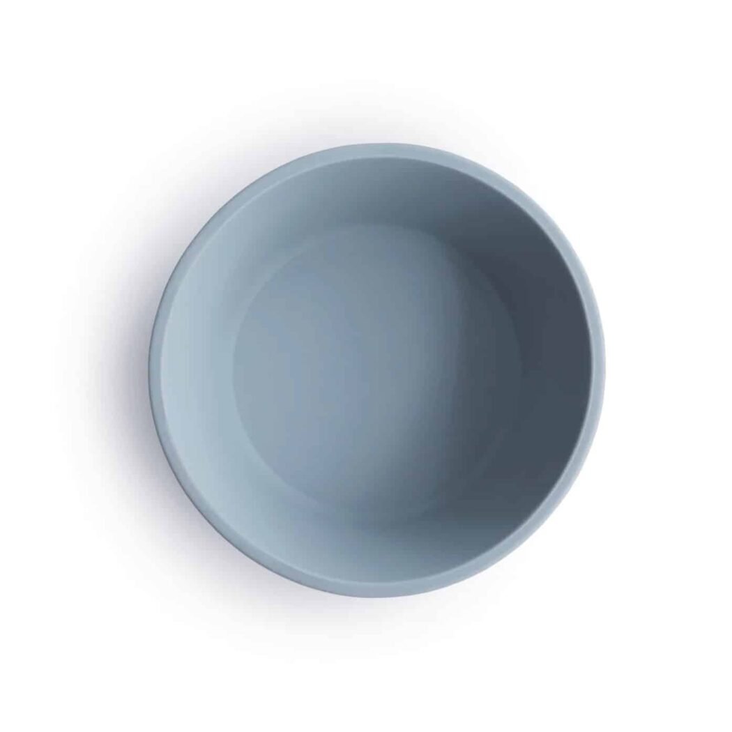 Mushie Silicone Bowl with Suction Cup Powder Blue Additional Image-1
