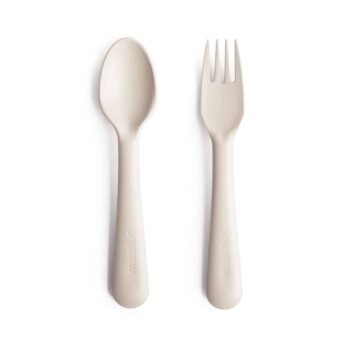 Mushie Children's Cutlery Set Ivory Main Image