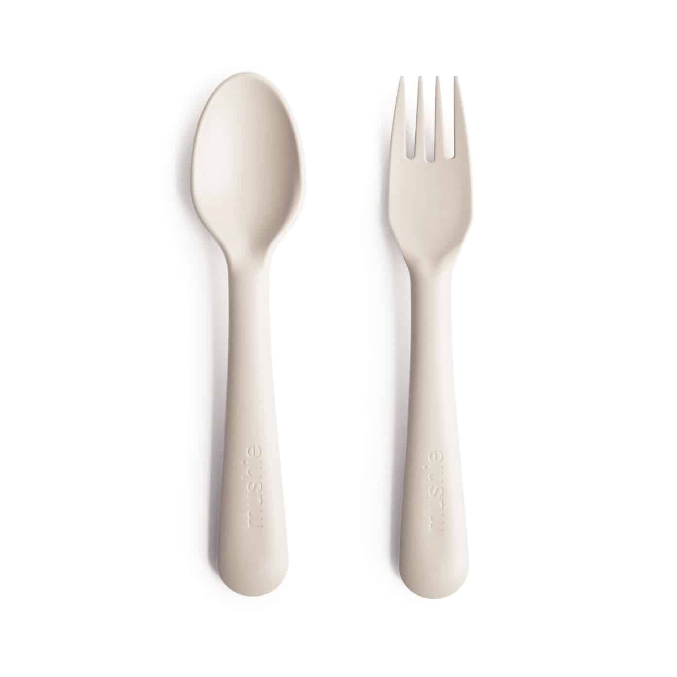 Mushie_Fork_Spoon-6 Mushie Kinderbesteck Set Ivory Hauptbild