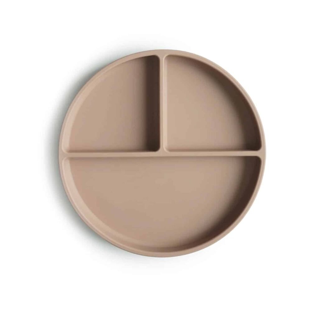 Mushie Silikon Teller mit Saugnapf Natural Hauptbild