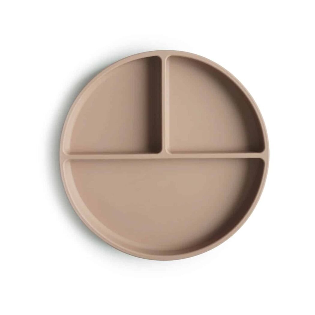 Mushie Silikon Teller mit Saugnapf Natural Hauptbild