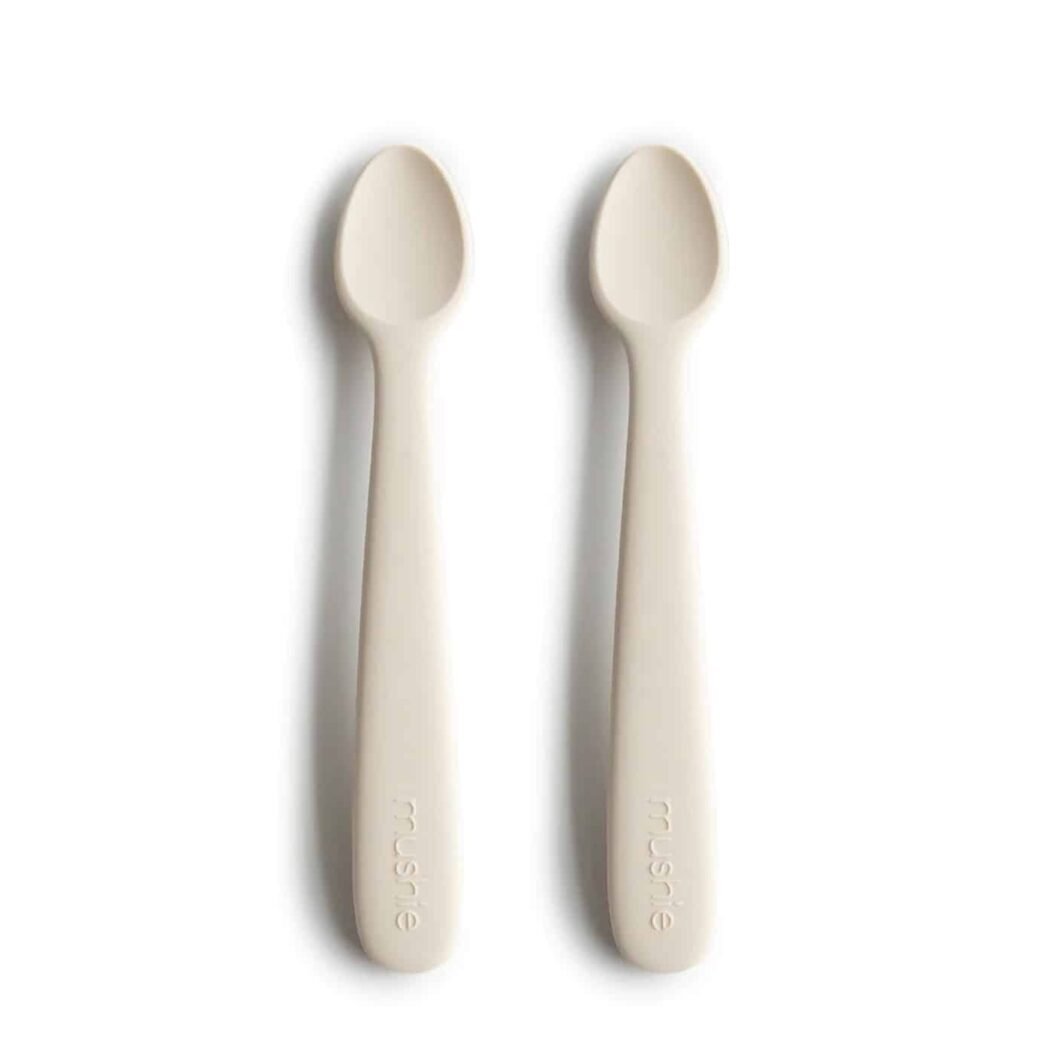 Mushie Baby Spoon 2-Piece Set Ivory Main Image