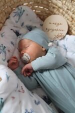 Set Baby Strampler und Mütze Blue Water -(0-6M) Zusatzbild-2