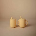 Mushie Trinklernbecher mit Strohhalm Pale Daffodil Zusatzbild-1