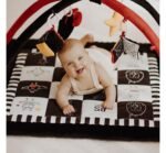 Montessori Krabbeldecke mit Spielbogen Schwarz Hauptbild
