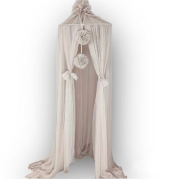 Canopée en tulle beige - Image supplémentaire 1