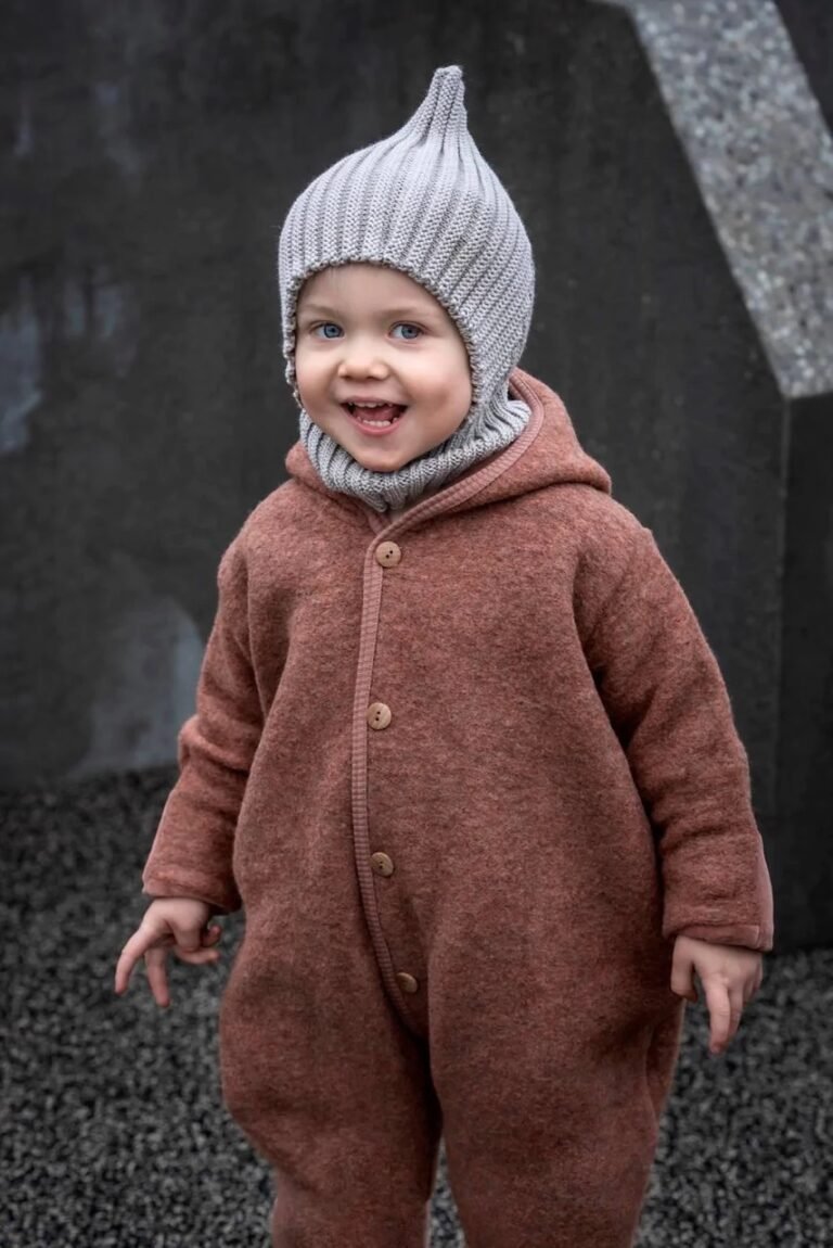 Huttelihut- POOH Baby Overall Doppellage Wolle Cayenne Zusatzbild-1