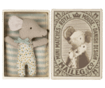 Maileg-Schläfrige/wach Babymaus in Streichholzschachtel - Blau Hauptbild