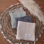 Ensemble de 4 lingettes en mousseline de qualité supérieure. Image supplémentaire 1