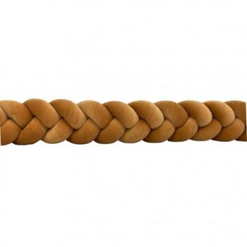 Tour de lit tresse velours cannelle