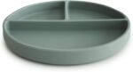 Piastra in silicone Mushie con ventosa, colore blu Cambridge. Immagine aggiuntiva-1