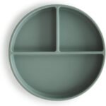 Piastra in silicone Mushie con ventosa, colore blu Cambridge (immagine principale)