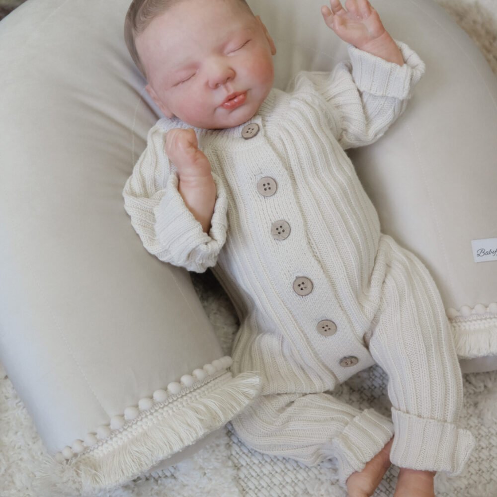 Stillkissen Boho Samt Beige Zusatzbild-1