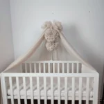 Betthimmel Tüll Beige mit 2 Pompons Zusatzbild-3