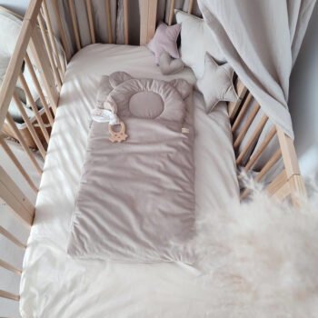 Babyschlafsack mit Kissen aus Velours |TOG 2.5| Steckkissen | Beige Hauptbild