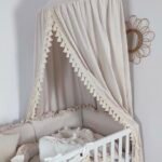 Baldachin Boho aus Ökotex-Baumwolle |XXL Betthimmel | Beige Zusatzbild-2