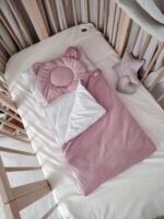 Babyschlafsack mit Kissen aus Velours |TOG 2.5| Steckkissen | Altrosa Hauptbild