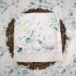 Cozy blanket | Premium cotton & minky | Eucalyptus main image