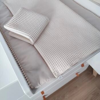 Wickelauflage Boho inklusive abnehmbare wasserdichte Unterlage |Beige Zusatzbild-1