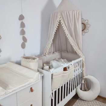Baldachin Boho aus Ökotex-Baumwolle |XXL Betthimmel | Beige Hauptbild