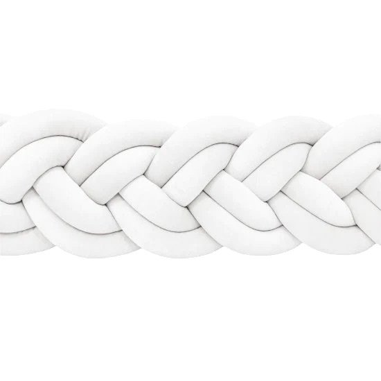 Bettschlange Dual 6 Stränge aus Velours | 200cm | Weiss Hauptbild