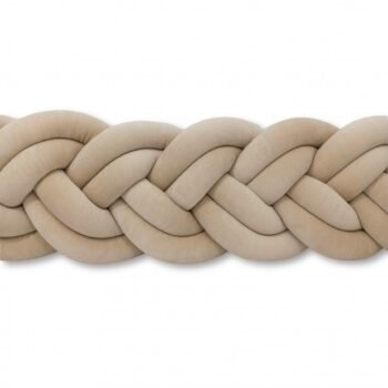 Dual bed snake, 6 strands, made of velour | 200cm | Beige (main image)