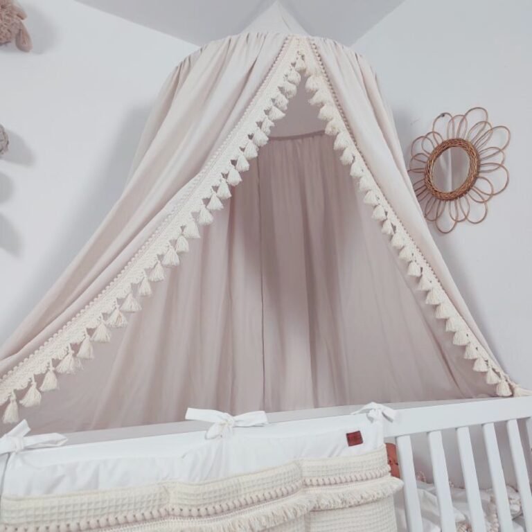Baldachin Boho aus Ökotex-Baumwolle |XXL Betthimmel | Beige Zusatzbild-1
