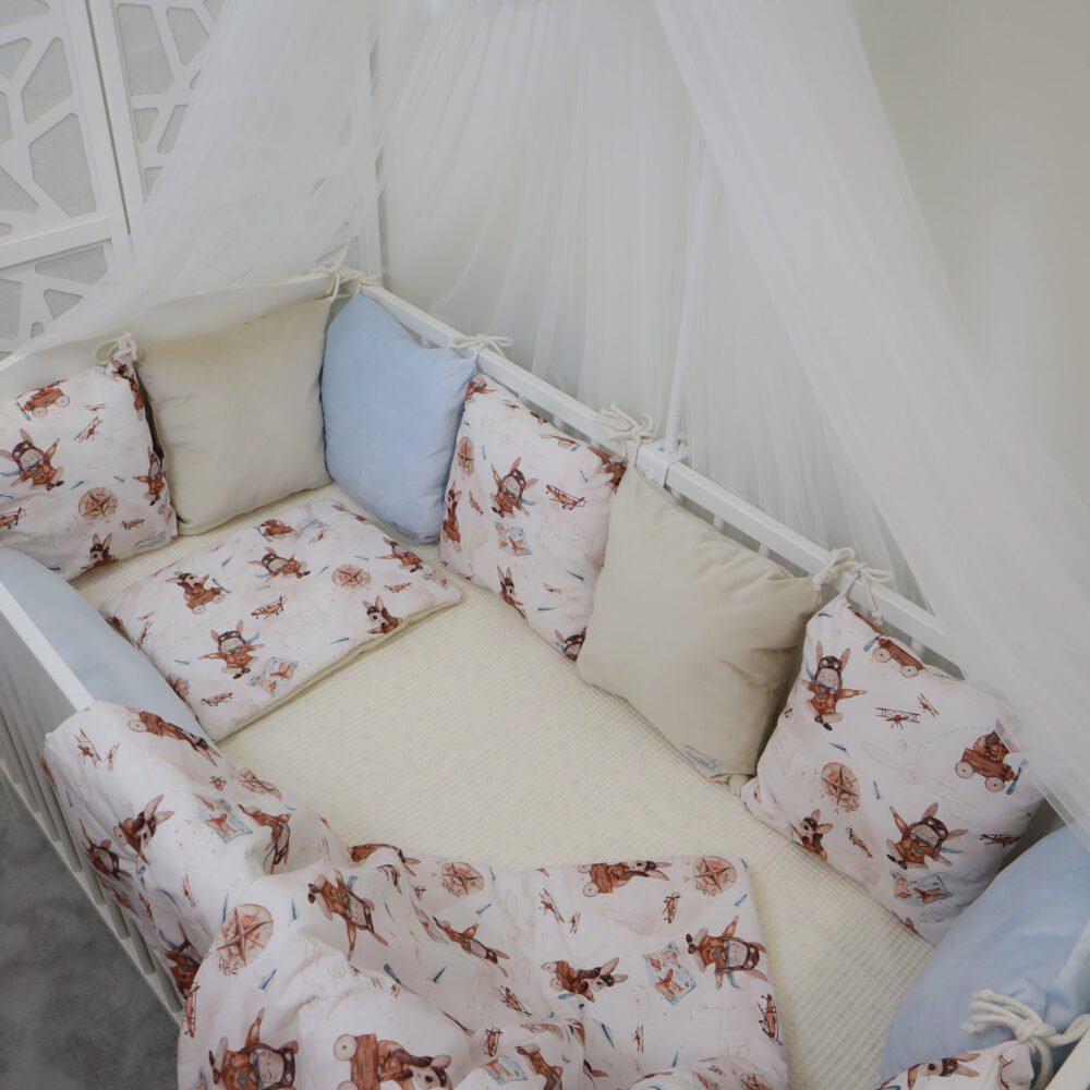 Set completo di biancheria da letto | Flying Away Premium | Velluto beige | TOG 2.5 | 0-3 anni Immagine principale