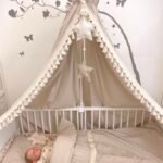 Baldacchino boho in cotone Oeko-Tex | Immagine principale beige