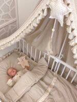 Ciel de lit bohème en coton Oeko-Tex | Beige Image supplémentaire 3