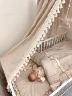 Ciel de lit bohème en coton Oeko-Tex | Beige Image supplémentaire 2