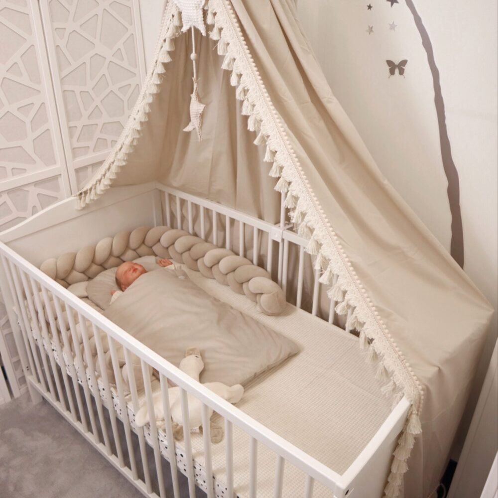 Betthimmel Boho Aus Ökotex-Baumwolle | Beige Zusatzbild-1