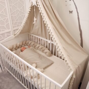 Betthimmel Boho Aus Ökotex-Baumwolle | Beige Zusatzbild-1