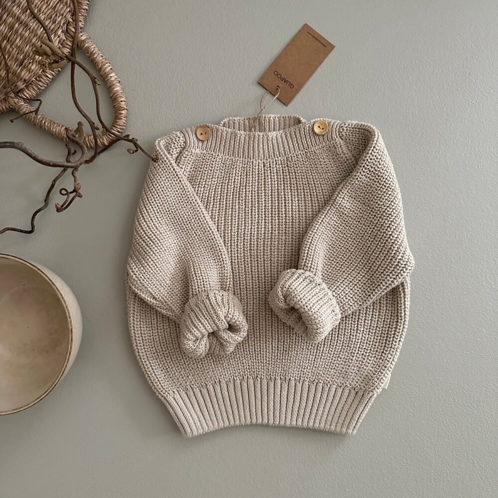 Pull en grosse maille | Image principale crème