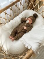 Ribbed Strampler|Olive Hauptbild