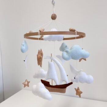 Babymobile Schiff Handgemacht Zusatzbild-1