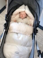 Premium Velvet Convertible Winter Footmuff | Cream Main Image