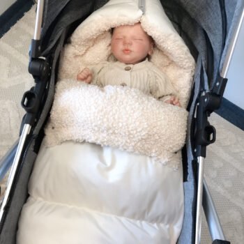 Premium Samt Wandelbarer Winterfusssack| Cream Hauptbild