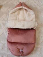 Premium Samt Wandelbarer Winterfusssack | Altrosa Zusatzbild-2