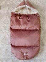 Premium Samt Wandelbarer Winterfusssack | Altrosa Zusatzbild-1