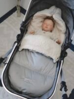 Premium Samt Wandelbarer Winterfusssack |Grau Hauptbild