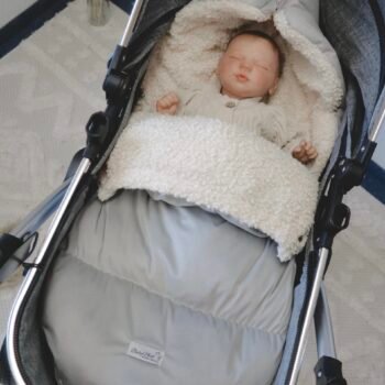 Premium Samt Wandelbarer Winterfusssack |Grau Hauptbild