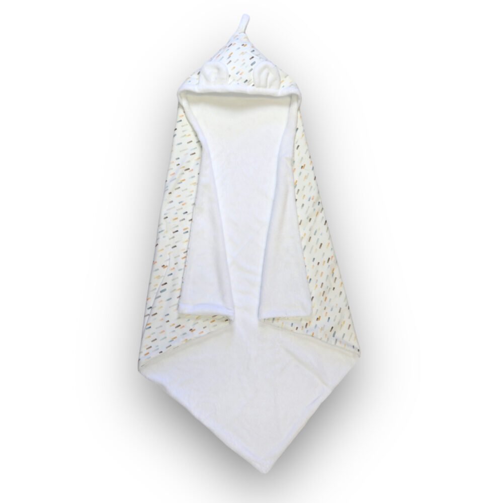 Hooded Baby Towel | Bamboo | Colourful Confetti Additional Image 1